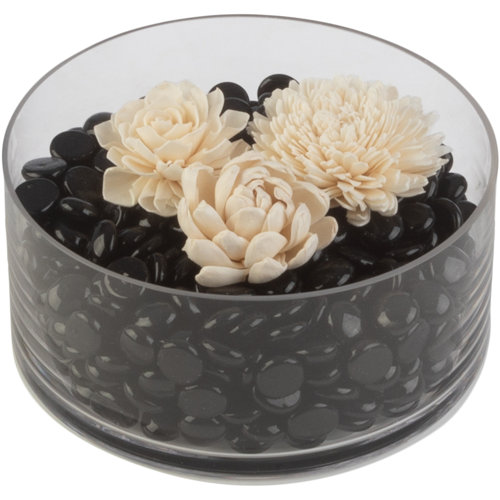 Pure Garden 10lbs Fire Pit Glass Rocks 3/4Inch Glass Marbles for